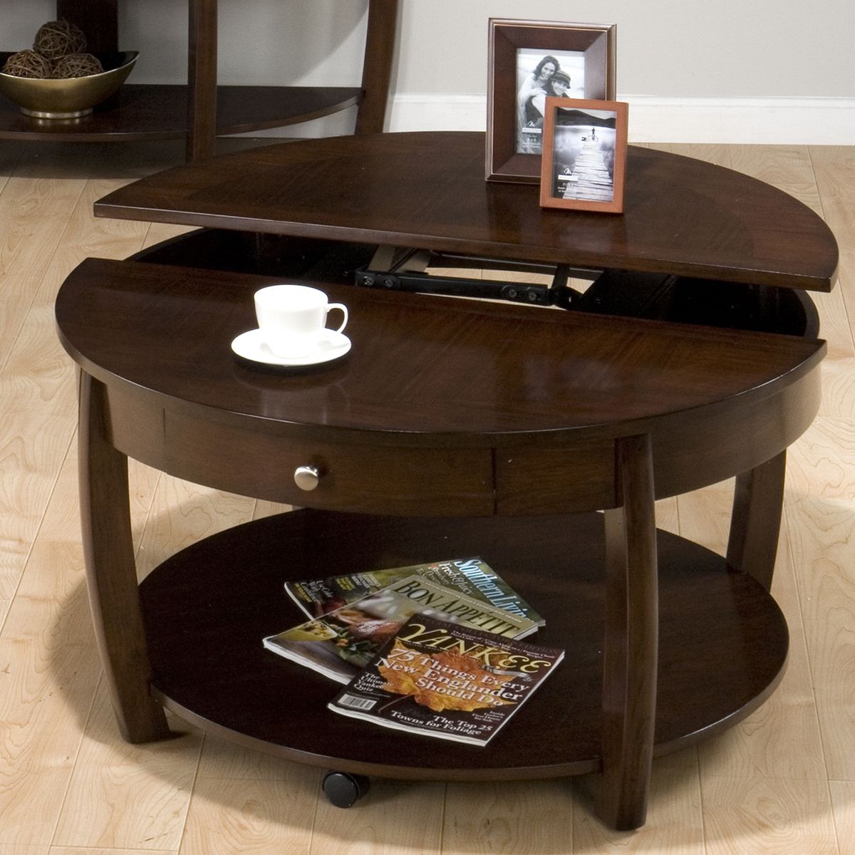 The Round Coffee Tables With Storage – The Simple And Compact Furniture For Round Coffee Tables (Photo 5 of 15)