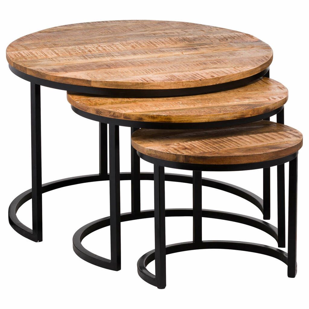 Three Piece Nesting Coffee Table Setmrswicker | Notonthehighstreet Regarding Coffee Tables Of 3 Nesting Tables (View 2 of 15)