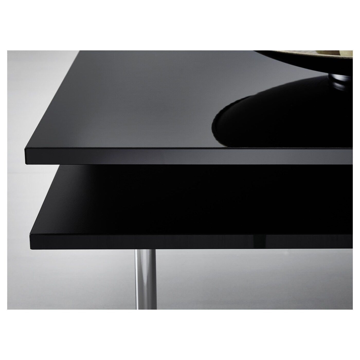 Tofteryd Coffee Table, High Gloss Black, 95x95 Cm – Ikea With High Gloss Black Coffee Tables (View 8 of 15)