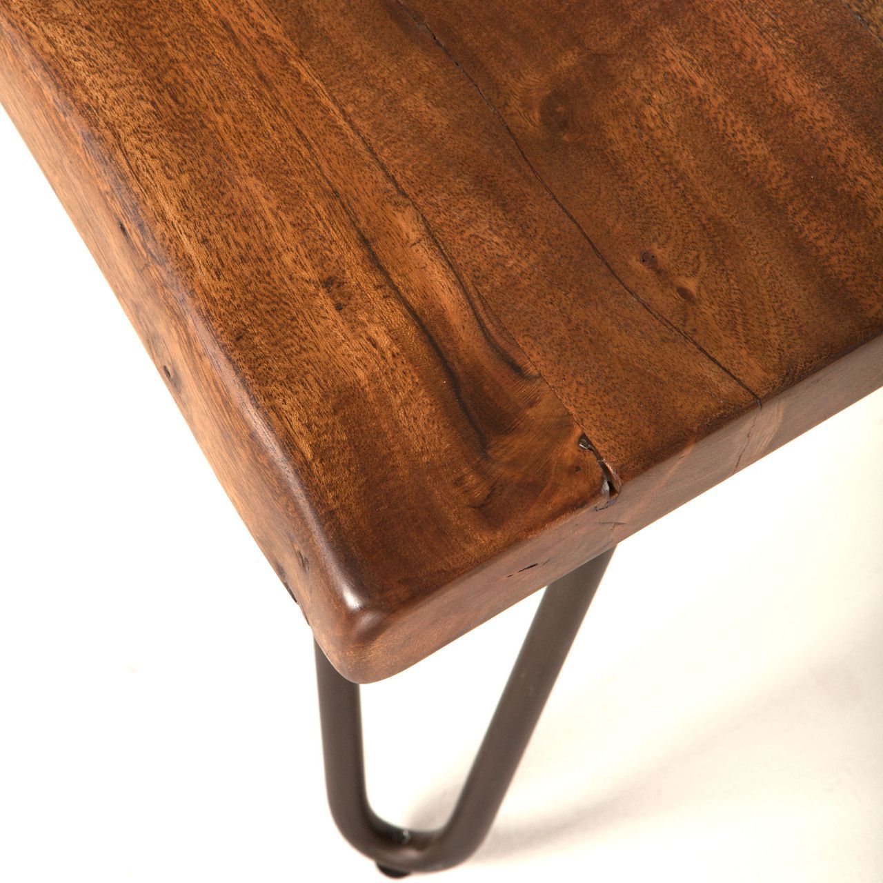 Vail Solid Wood Coffee Table In Walnut W/ Steel Legs | Solid Wood Throughout Coffee Tables With Solid Legs (View 15 of 15)