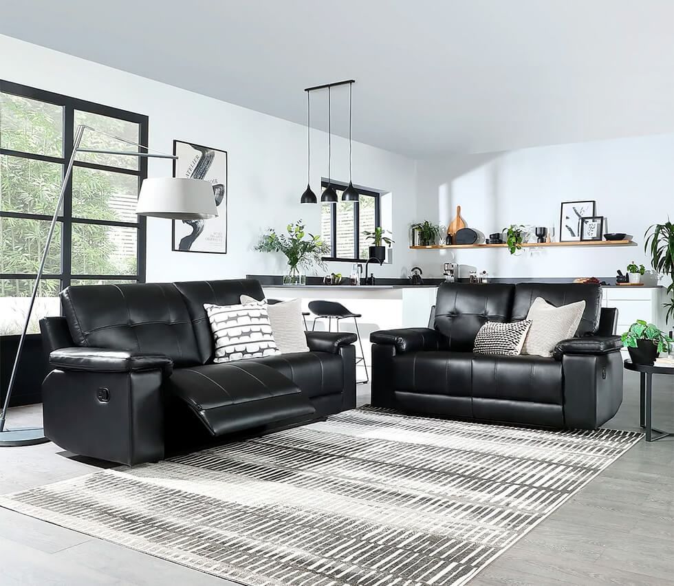 What Colours Go With A Black Sofa? | Inspiration | Furniture And Choice With Traditional Black Fabric Sofas (Photo 10 of 15)