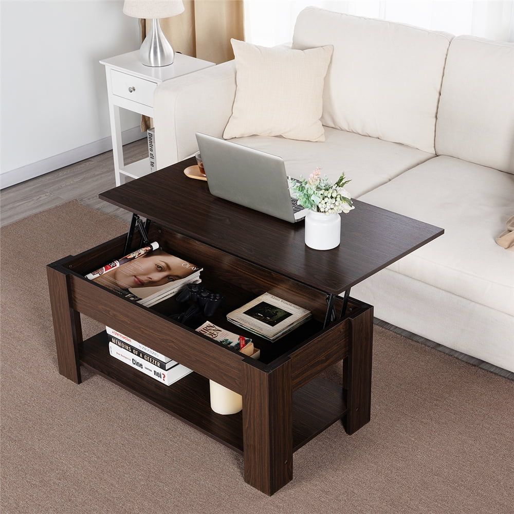 Yaheetech Lift Up Top Coffee Table With Storage & Shelf Modern Pertaining To Lift Top Coffee Tables With Storage (View 9 of 15)