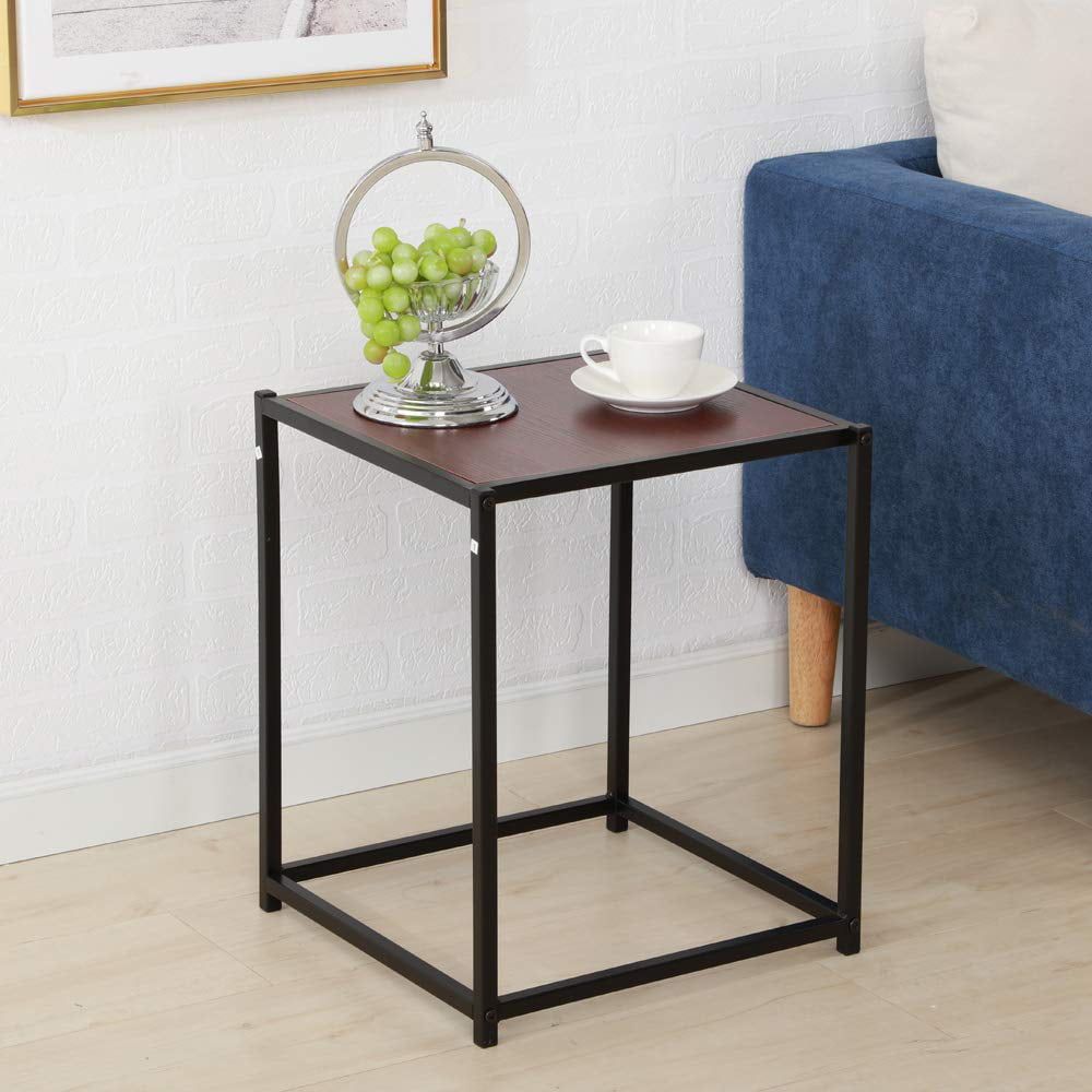 Zimtown Modern End Table Living Room Sofa Coffee Table Metal Frame Home Intended For Metal Side Tables For Living Spaces (Photo 1 of 15)