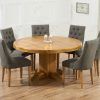 Round Oak Extendable Dining Tables and Chairs (Photo 21 of 25)