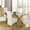 Oak and Glass Dining Tables and Chairs (Photo 8 of 25)
