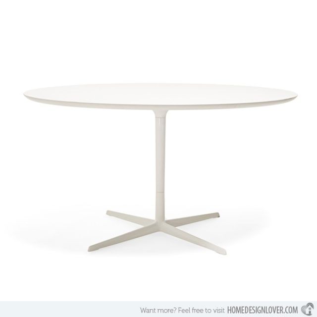 25 Ideas of White Circular Dining Tables