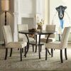 Candice Ii 5 Piece Round Dining Sets With Slat Back Side Chairs (Photo 7 of 25)