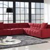 Mireille Modern and Contemporary Fabric Upholstered Sectional Sofas (Photo 13 of 15)