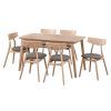 Evellen 5 Piece Solid Wood Dining Sets (Set of 5) (Photo 11 of 25)