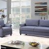 2Pc Polyfiber Sectional Sofas With Nailhead Trims Gray (Photo 12 of 15)