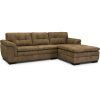 2Pc Maddox Left Arm Facing Sectional Sofas With Chaise Brown (Photo 12 of 15)