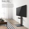 Modern Black Floor Glass Tv Stands With Mount (Photo 8 of 15)
