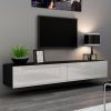 Modern Black Tv Stands on Wheels (Photo 7 of 15)