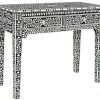 Black and White Inlay Console Tables (Photo 24 of 25)