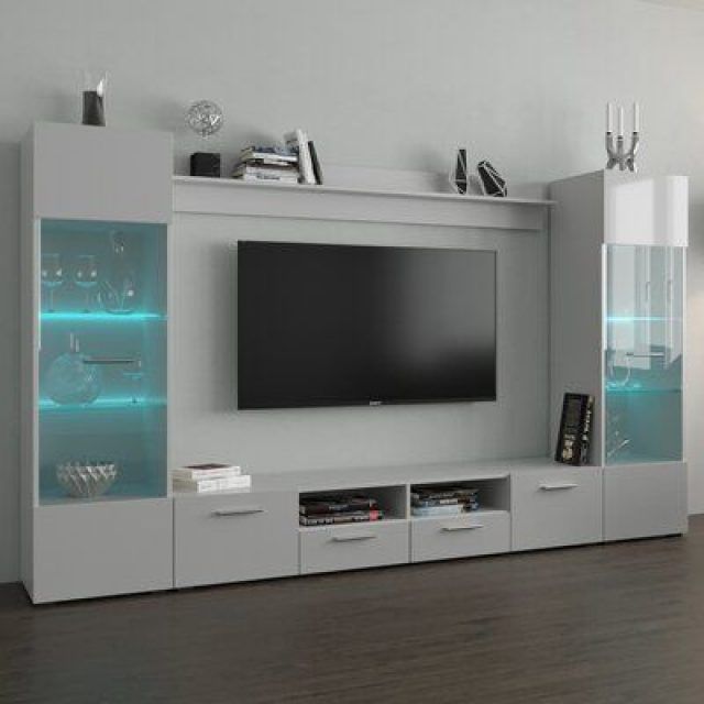 2024 Latest Miami 200 Modern 79" Tv Stands High Gloss Front