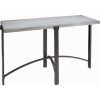 Parsons Black Marble Top & Dark Steel Base 48X16 Console Tables (Photo 19 of 25)