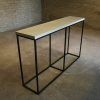 Parsons Grey Marble Top & Dark Steel Base 48X16 Console Tables (Photo 15 of 25)