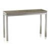 Parsons Travertine Top & Dark Steel Base 48X16 Console Tables (Photo 5 of 25)