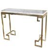 Parsons White Marble Top & Stainless Steel Base 48X16 Console Tables (Photo 25 of 25)
