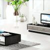 Lizz Black Living Room Furniture Tv Stand And Coffee Table Modern Tv regarding Fashionable Tv Cabinets and Coffee Table Sets (Photo 6667 of 7825)