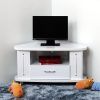 Latest White Corner Tv Cabinets regarding Corner Unit - Wood - White - Tv Stands - Living Room Furniture - The (Photo 7051 of 7825)