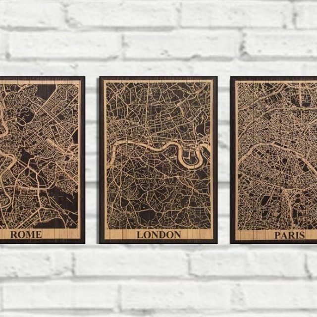 20 The Best City Map Wall Art