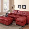 Red Leather Sectional Sofas With Ottoman (Photo 7 of 10)