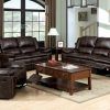 3Pc Bonded Leather Upholstered Wooden Sectional Sofas Brown (Photo 9 of 15)
