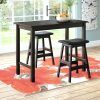 Winsome Wood Kallie 3-Piece Set Pub Table Bar Height Stools inside Winsome 3 Piece Counter Height Dining Sets (Photo 7729 of 7825)