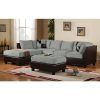 2Pc Luxurious and Plush Corduroy Sectional Sofas Brown (Photo 6 of 15)