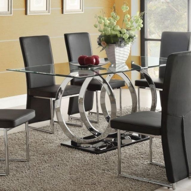 2024 Latest Glass Dining Tables and 6 Chairs