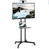 Easyfashion Adjustable Rolling Tv Stands for Flat Panel Tvs (Photo 6 of 15)