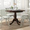 Valencia 5 Piece Round Dining Sets With Uph Seat Side Chairs (Photo 19 of 25)