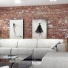 Exposed Brick Wall Accents (Photo 14 of 15)