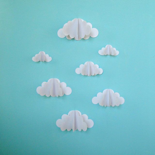 Top 20 of 3d Clouds Out of Paper Wall Art