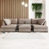 U Shaped Couches in Beige (Photo 9 of 15)