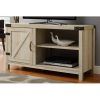 Tv Stands With Sliding Barn Door Console in Rustic Oak (Photo 4 of 15)