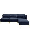 4Pc Alexis Sectional Sofas With Silver Metal Y-Legs (Photo 5 of 15)