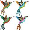 3d Metal Colorful Birds Sculptures (Photo 12 of 15)