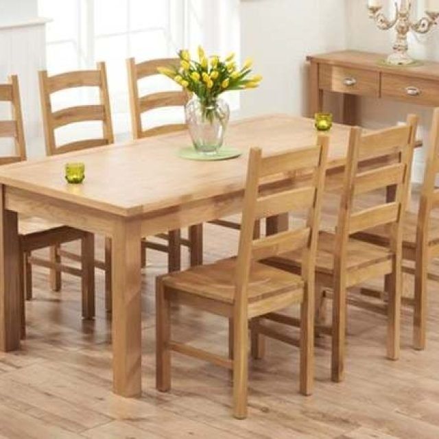 25 Inspirations Oak 6 Seater Dining Tables