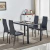 Black Glass Dining Tables and 4 Chairs (Photo 12 of 25)