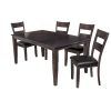 Adan 5 Piece Solid Wood Dining Sets (Set of 5) (Photo 4 of 25)