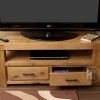Kincraig Small Solid Rustic Oak Tv Unit within Recent Small Oak Tv Cabinets (Photo 5422 of 7825)