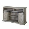 Modern Farmhouse Style 58" Tv Stands With Sliding Barn Door (Photo 4 of 15)