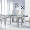 Extendable Glass Dining Tables and 6 Chairs (Photo 2 of 25)