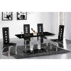 Black Glass Dining Tables and 6 Chairs (Photo 2 of 25)