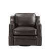 Espresso Leather Swivel Chairs (Photo 5 of 25)