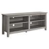60" Ash Grey Wood Tv Stand Console - Industrial - Entertainment for Most Recent Grey Wood Tv Stands (Photo 4831 of 7825)