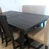 Jaxon Grey 7 Piece Rectangle Extension Dining Sets With Uph Chairs (Photo 16 of 25)