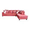 Red Faux Leather Sectionals (Photo 9 of 10)